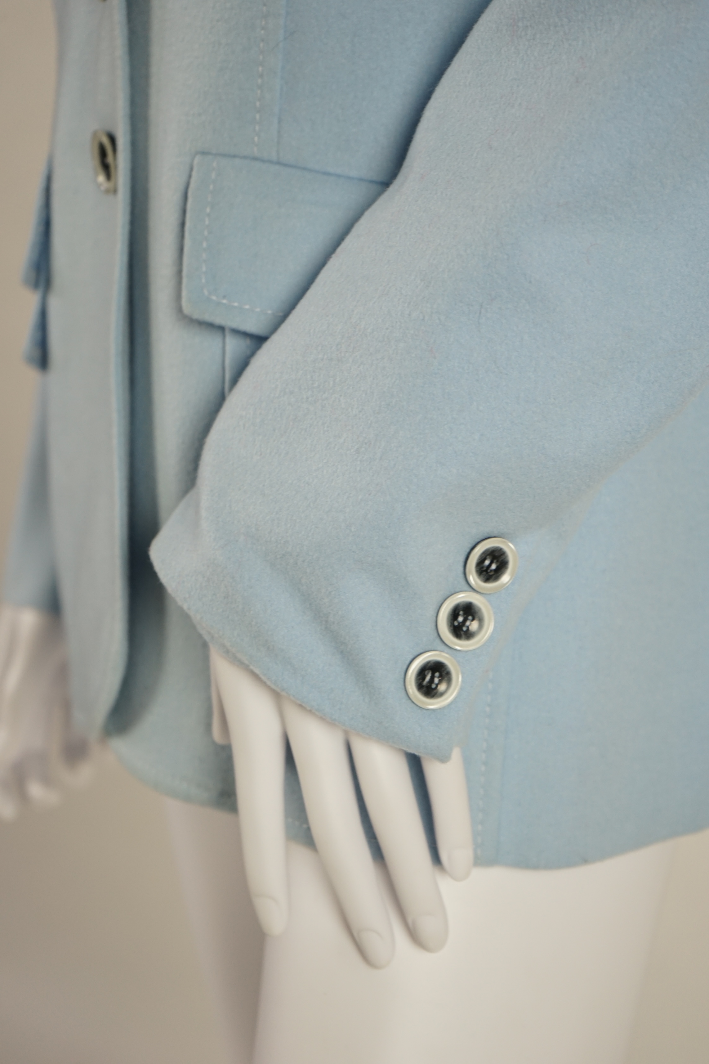 Four Avantgarde lady's clothes: a gilet, jacket and co-ordinating blouse and light blue blazer. Sizes 14-16 Proceeds to Happy Paws Puppy Rescue